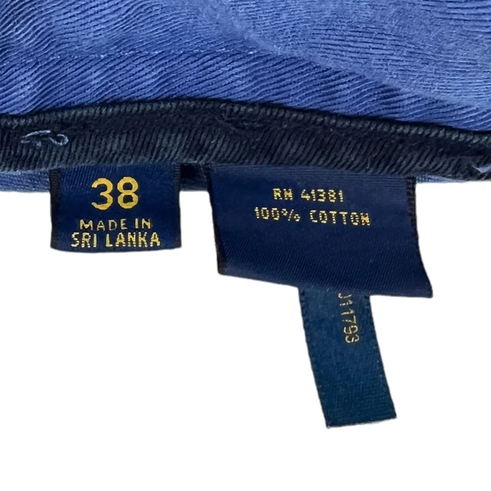 Polo Ralph Lauren Mens 37 (actual) Cargo Shorts Faded Finish Distressed Blue EUC